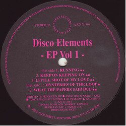 Disco Elements EP Vol 1 USED VINYL 12INCH 33 S RPM EP