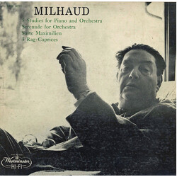 Darius Milhaud 5 Studies For Piano And Orchestra, Serenade For Orchestra, Suite Maximilien, 3 Rag-Caprices Vinyl LP USED