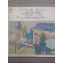 Ernst von Dohnányi / George Enescu Dohnanyi Plays Dohnanyi; Enesco Plays Enesco Vinyl LP USED