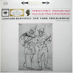 Igor Stravinsky / Leonard Bernstein / New York Philharmonic / Seymour Lipkin Pulcinella Suite - Concerto For Piano And Wind Orchestra Vinyl LP USED