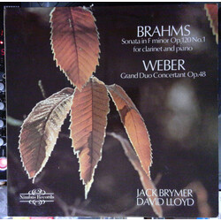 Johannes Brahms / Carl Maria von Weber / Jack Brymer / David Lloyd (20) Sonata In F Minor Op. 120 No. 1 For Clarinet And Piano / Grand Duo Concertant 