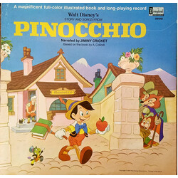 Jiminy Cricket Walt Disney's Story And Songs From Pinocchio Vinyl LP USED