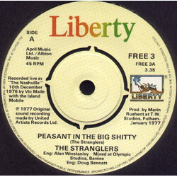The Stranglers Peasant In The Big Shitty / Choosey Susie USED VINYL 7INCH 45 RPM REISSUE