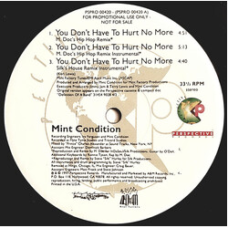 Mint Condition You Don't Have To Hurt No More USED VINYL 12INCH PROMO 33 S RPM