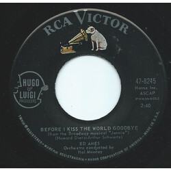 Ed Ames Before I Kiss The World Goodbye USED VINYL 7INCH 45 RPM SINGLE