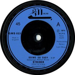 Strider (9) Seems So Easy USED VINYL 7INCH 45 RPM SINGLE STEREO