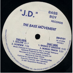 J.D. (4) The Bass Movement USED VINYL 12INCH 33 S RPM