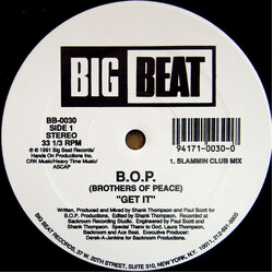 B.O.P. Get It / Get Off USED VINYL 12INCH 33 S RPM