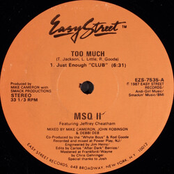 MSQ II / Jeffrey Cheatham Too Much USED VINYL 12INCH 33 S RPM