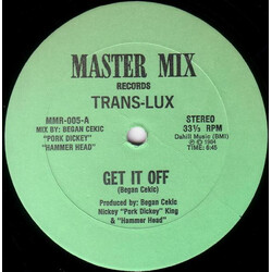 Trans-Lux Get It Off USED VINYL 12INCH 33 S RPM STEREO