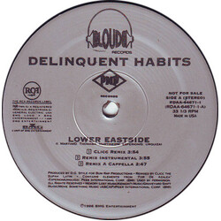 Delinquent Habits Lower Eastside (Clicc Remix) USED VINYL 12INCH PROMO