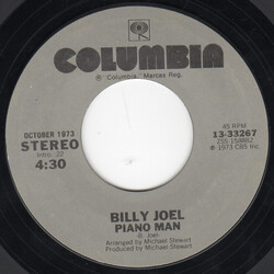 Billy Joel Piano Man / The Entertainer USED VINYL 7INCH 45 RPM SINGLE REISSUE STYRENE STEREO