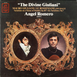 Mauro Giuliani (2) / Angel Romero (2) "The Divine Giuliani" / Le Rossiniane / Variations / Six Variations Vinyl LP USED