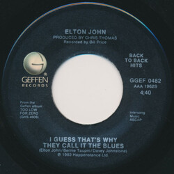 Elton John I Guess That's Why They Call It The Blues / Too Low For Zero Vinyl 7" USED