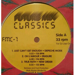 Various Future Mix Classics USED VINYL 12INCH 33 S RPM