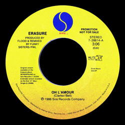 Erasure Oh L'Amour USED VINYL 7INCH SINGLE PROMO STEREO