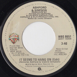 Ashford & Simpson It Seems To Hang On (Edit) USED VINYL 7INCH 45 RPM SINGLE