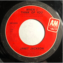 Janet Jackson When I Think Of You USED VINYL 7INCH 45 RPM SINGLE STYRENE STEREO