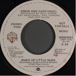 Simon & Garfunkel Wake Up Little Susie USED VINYL 7INCH 45 RPM PROMO STEREO MONO