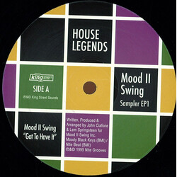 Mood II Swing House Legends (Sampler EP1) Vinyl 12" USED