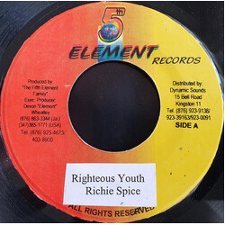 Richie Spice Righteous Youth USED VINYL 7INCH 45 RPM