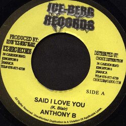 Anthony B Said I Love You USED VINYL 7INCH 45 RPM