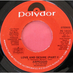Arpeggio (2) Love And Desire USED VINYL 7INCH 45 RPM SINGLE
