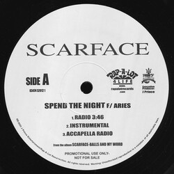 Scarface (3) Spend The Night / Only Your Mother USED VINYL 12INCH SINGLE PROMO