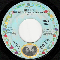 Tiny Tim Rudolph The Red-Nosed Reindeer USED VINYL 7INCH 45 RPM SINGLE STEREO