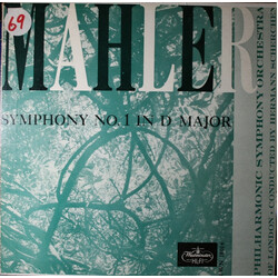 Gustav Mahler / Hermann Scherchen / Philharmonic Symphony Of London Symphony No. 1 In D Major Vinyl LP USED