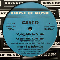 Casco Cybernetic Love USED VINYL 12INCH 33 S RPM LIMITED EDITION REMASTERED