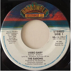 The Earons Video Baby USED VINYL 7INCH SINGLE 45 RPM