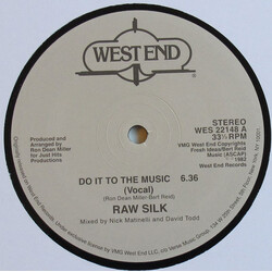 Raw Silk Do It To The Music USED VINYL 12INCH 45 RPM REISSUE REMASTERED
