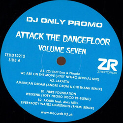 Various Attack The Dancefloor Volume Seven USED VINYL 12INCH 33 S RPM PROMO SAMPLER