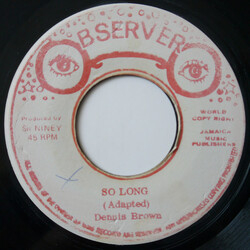 Dennis Brown So Long USED VINYL 7INCH 45 RPM