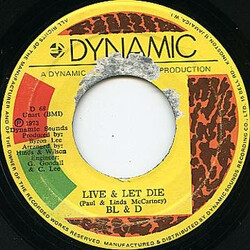 Byron Lee And The Dragonaires Live & Let Die USED VINYL 7INCH 45 RPM SINGLE