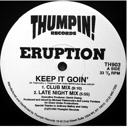 Eruption (3) Keep It Goin' / Feel It USED VINYL 12INCH 33 S RPM