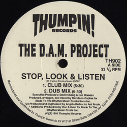 The D.A.M. Project Stop, Look & Listen USED VINYL 12INCH 33 S RPM