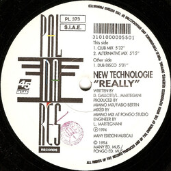 New Technologie Really USED VINYL 12INCH 45 RPM