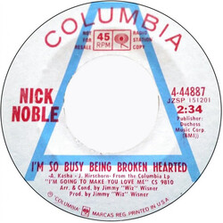Nick Noble I'm So Busy Being Broken Hearted/I'm Gonna Make You Love Me USED VINYL 7INCH 45 RPM PROMO MONO