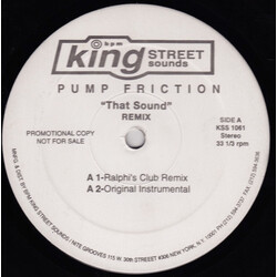 Pump Friction That Sound (Remix) USED VINYL 12INCH 33 S RPM PROMO