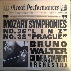 Wolfgang Amadeus Mozart / Bruno Walter / Columbia Symphony Orchestra Symphonies No. 36 "Linz" , No. 38 "Prague" Vinyl LP USED