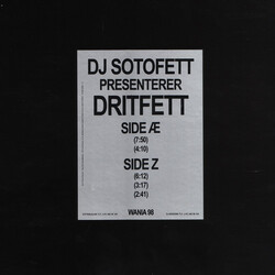DJ Sotofett DJ Sotofett Presenterer Dritfett USED VINYL 12INCH 33 S RPM