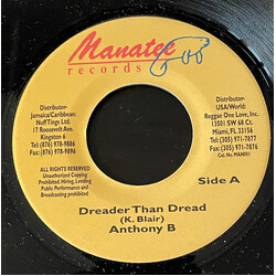Anthony B Dreader Than Dread USED VINYL 7INCH