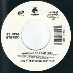 Jon B / Babyface Someone To Love USED VINYL 7INCH 45 RPM STEREO