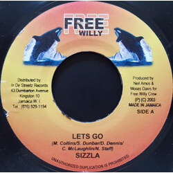 Sizzla / Delly Ranks Let's Go / Give Thanks USED VINYL 7INCH 45 RPM