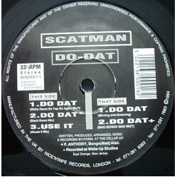 Scatman Do Dat USED VINYL 12INCH 33 S RPM STEREO