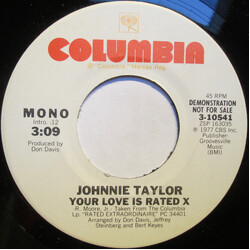 Johnnie Taylor Your Love Is Rated X USED VINYL 7INCH 45 RPM PROMO