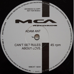 Adam Ant Can't Set Rules About Love Vinyl 12" USED