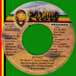 Buju Banton Justice USED VINYL 7INCH 45 RPM